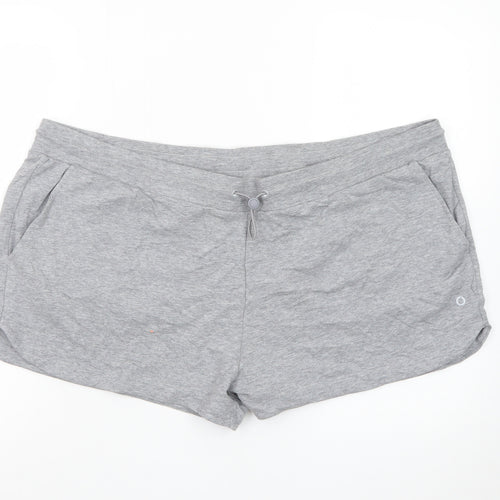 Marks and Spencer Women Grey Size 22 Drawstring Sweat Shorts