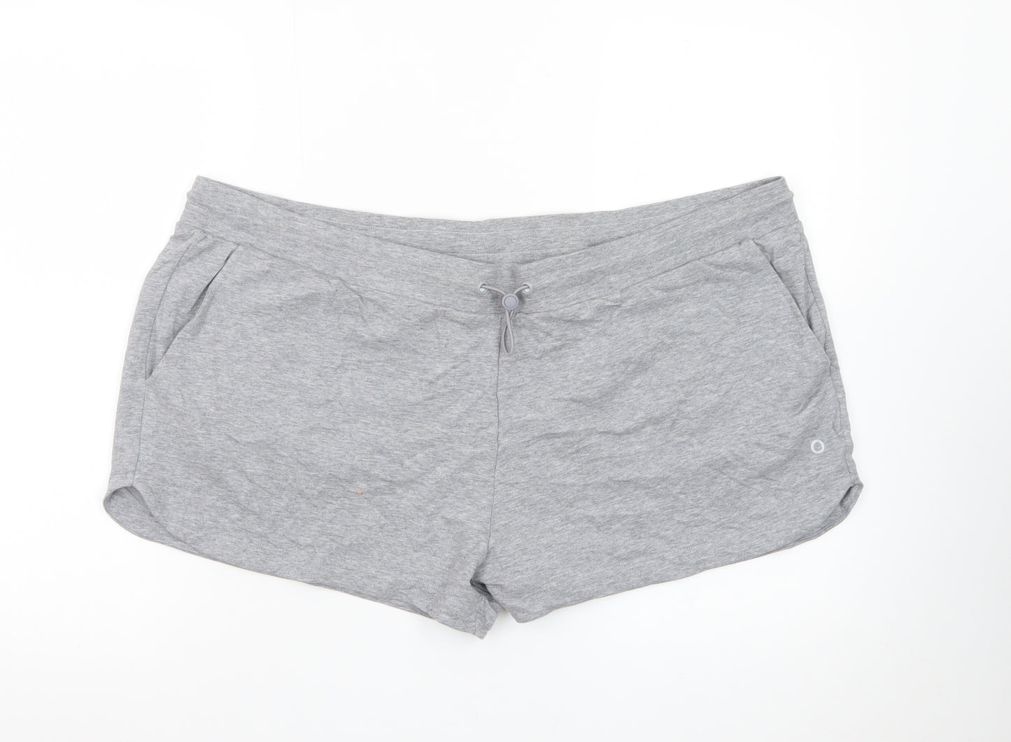 Marks and Spencer Women Grey Size 22 Drawstring Sweat Shorts