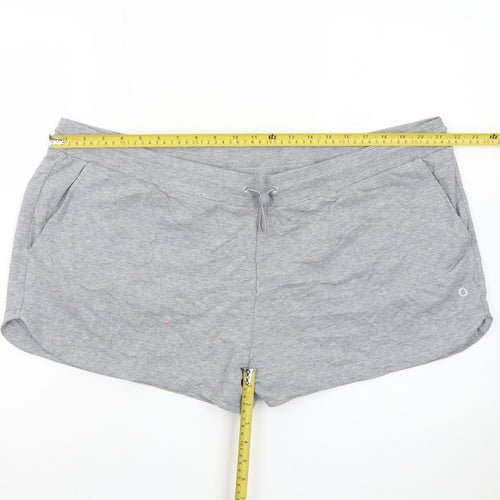 Marks and Spencer Women Grey Size 22 Drawstring Sweat Shorts