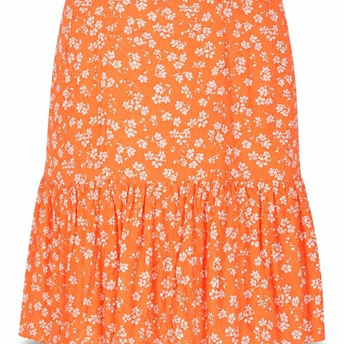 Marks and Spencer Women's Orange Floral A-Line Skirt Size 22