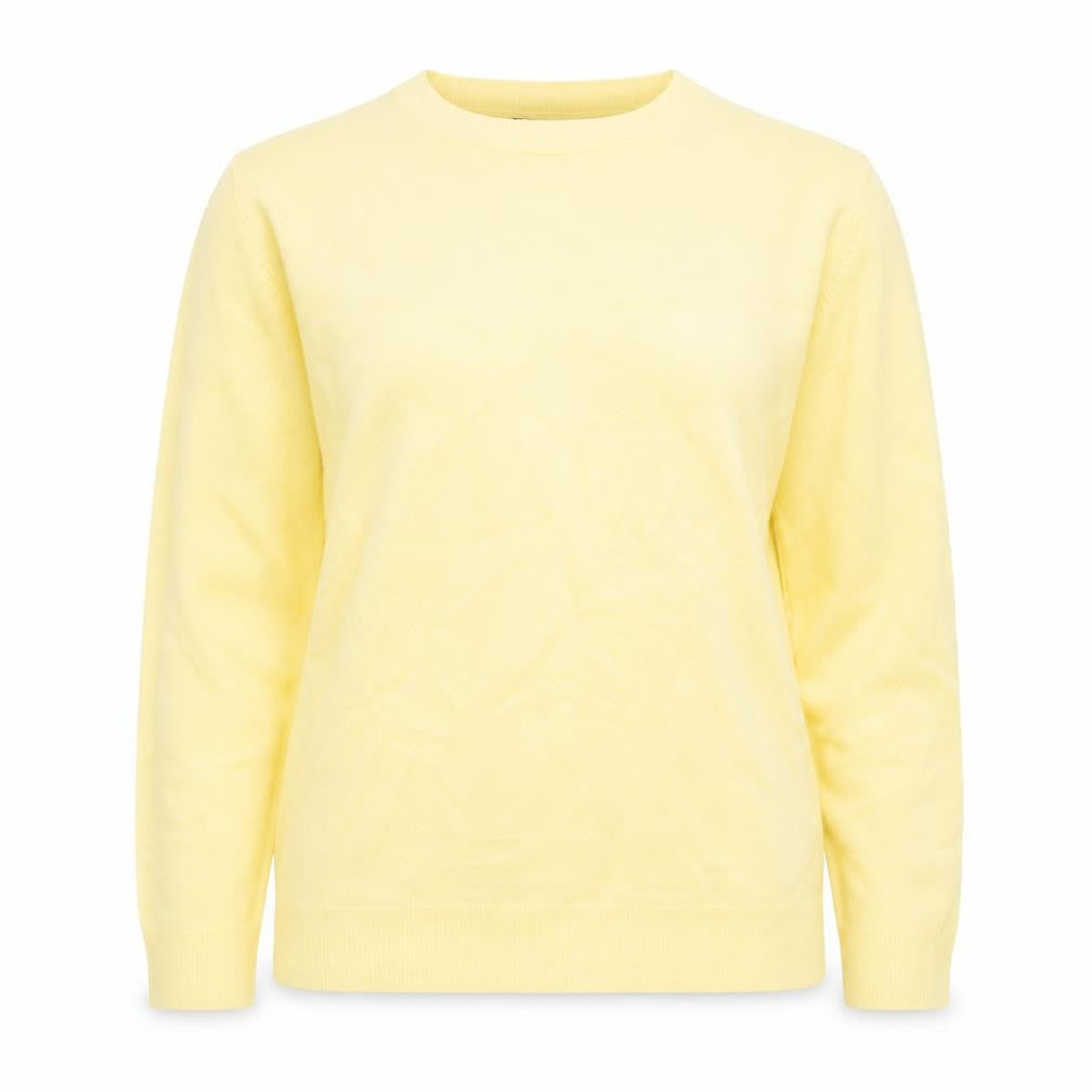 Marks and Spencer Women Yellow Crew Neck Cotton Jumper Size 14