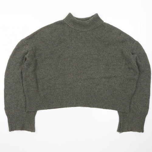 Anine Bing Women’s Grey Cashmere Mock Neck Jumper Size S