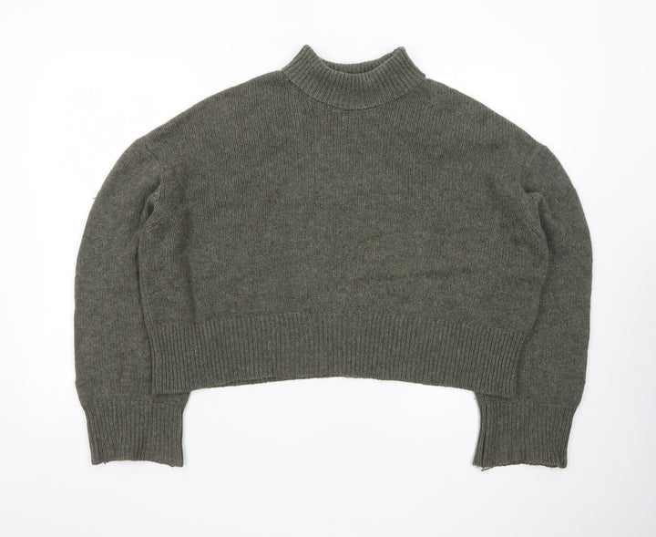 Anine Bing Women’s Grey Cashmere Mock Neck Jumper Size S