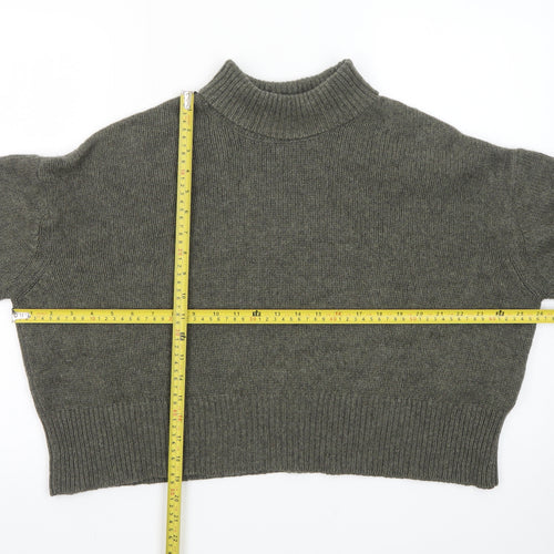 Anine Bing Women’s Grey Cashmere Mock Neck Jumper Size S