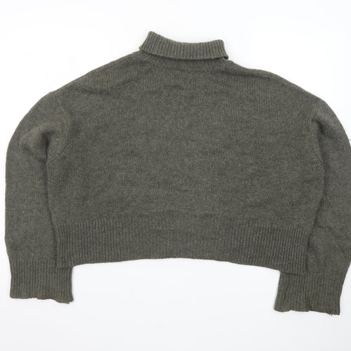 Anine Bing Women’s Grey Cashmere Mock Neck Jumper Size S