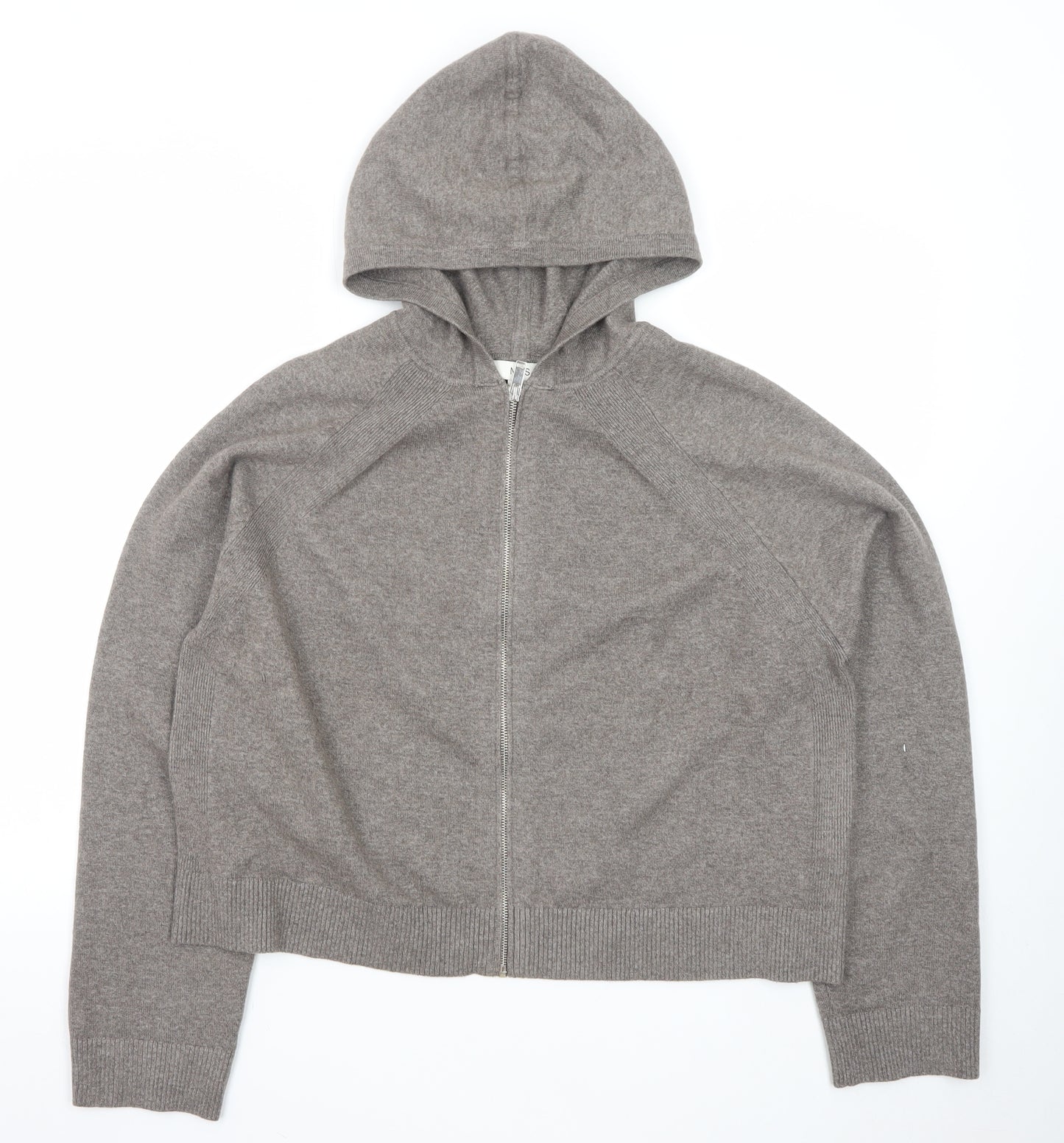 Marks and Spencer Women’s Beige Cashmere Full Zip Hoodie Size L