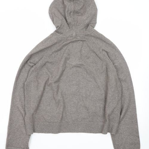 Marks and Spencer Women’s Beige Cashmere Full Zip Hoodie Size L