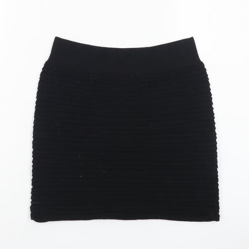 Nutshell Women Black Mini Straight Skirt Nylon Blend F/S