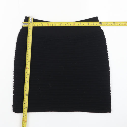 Nutshell Women Black Mini Straight Skirt Nylon Blend F/S