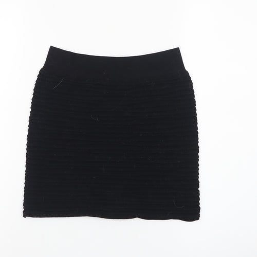 Nutshell Women Black Mini Straight Skirt Nylon Blend F/S