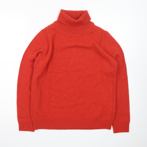 Marks and Spencer Women’s Red Roll Neck Merino Wool Jumper Size 8