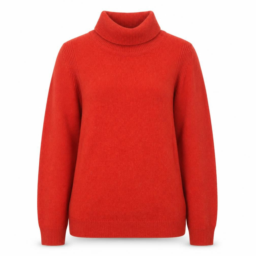 Marks and Spencer Women’s Red Roll Neck Merino Wool Jumper Size 8