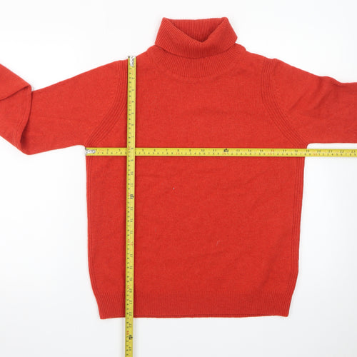 Marks and Spencer Women’s Red Roll Neck Merino Wool Jumper Size 8