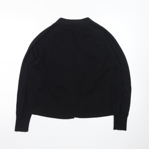 Whistles Women's Black Cotton Knit Cardigan Size S