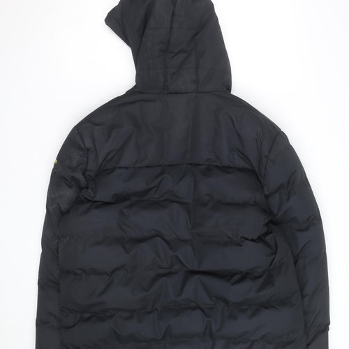 Northern Expo Men's Black L Hooded Puffer Jacket Winter Coat