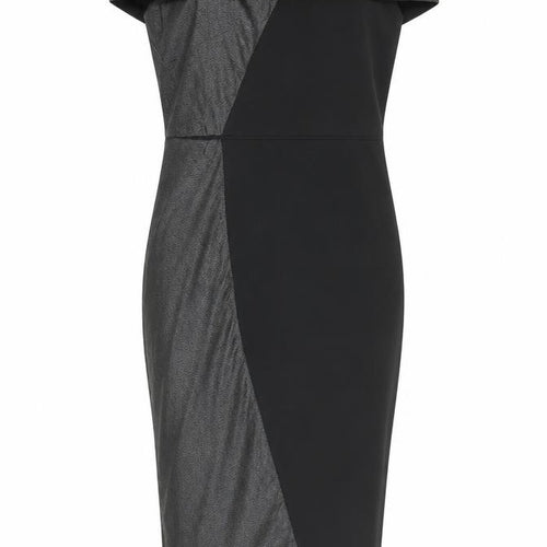 Coast Women's Black Off Shoulder Colourblock Bodycon Dress Size 12