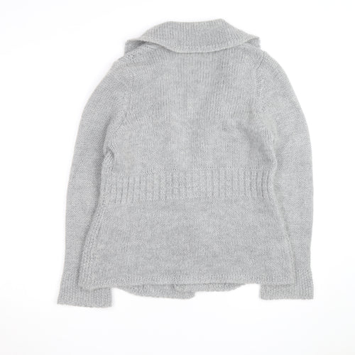 Marks and Spencer Per Una Women Grey Cardigan M Wool Blend Knit