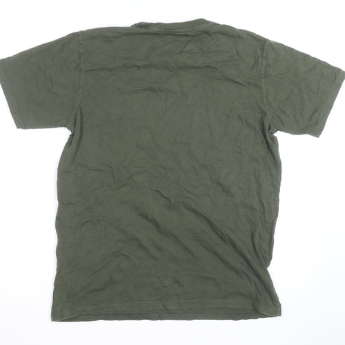 Weird Fish Men's Green Peaky Flounders Graphic Cotton T-Shirt Size M
