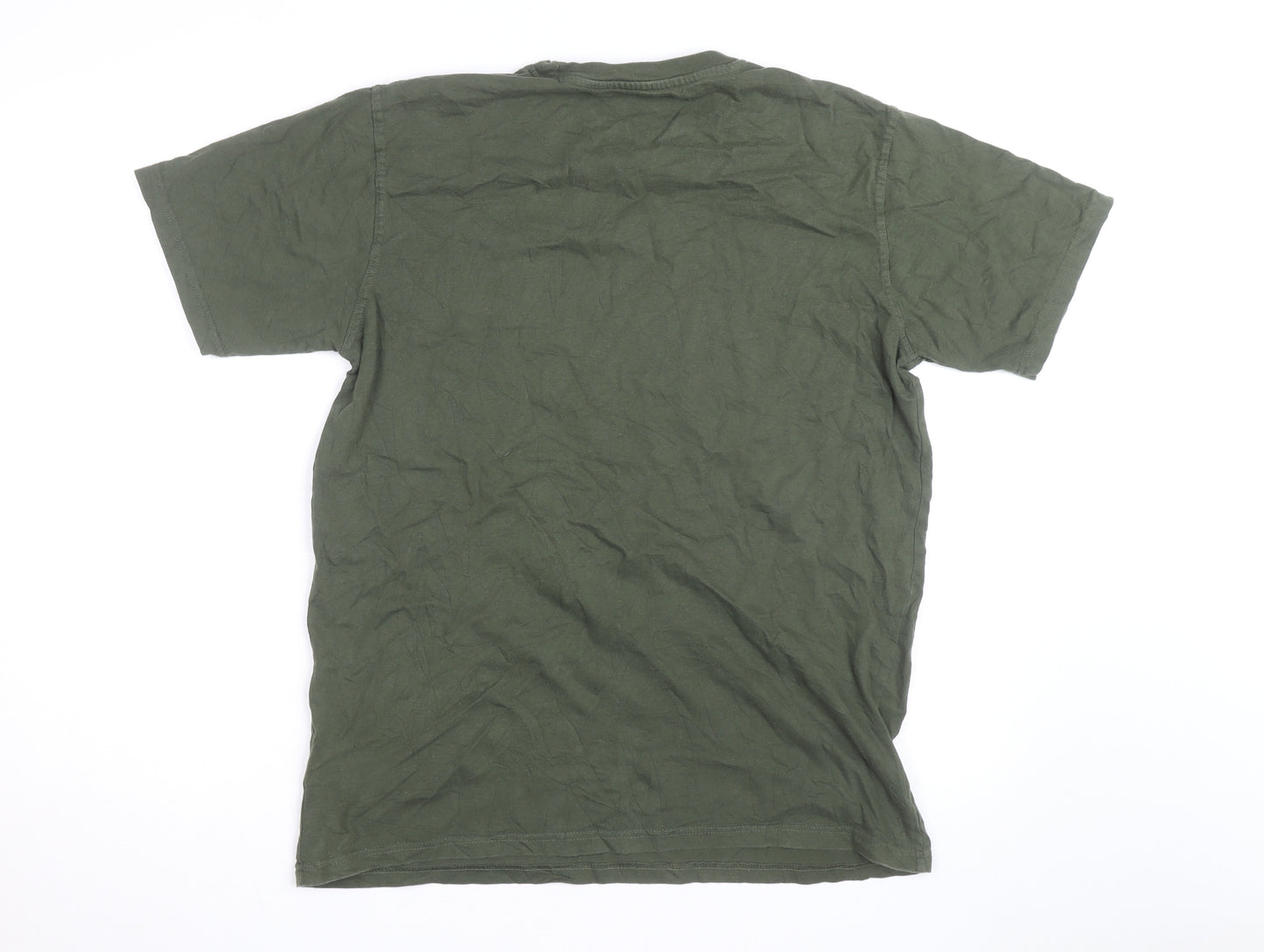 Weird Fish Men's Green Peaky Flounders Graphic Cotton T-Shirt Size M
