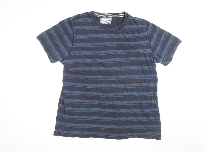 Fat Face Men's Blue Striped Cotton Crew Neck T-Shirt XL