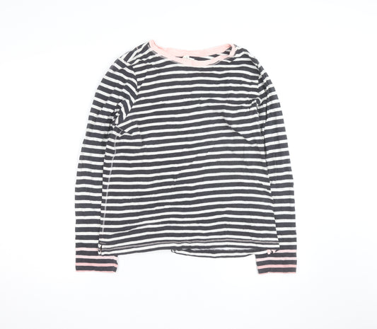 White Stuff Women's Multicoloured Striped Cotton Long Sleeve T-Shirt UK 14