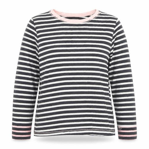 White Stuff Women's Multicoloured Striped Cotton Long Sleeve T-Shirt UK 14