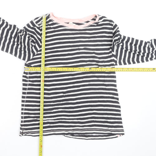 White Stuff Women's Multicoloured Striped Cotton Long Sleeve T-Shirt UK 14