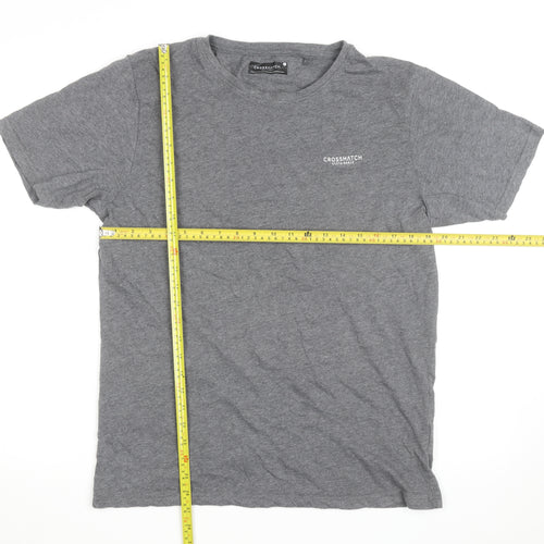 Crosshatch Men’s Grey Sustainable Cotton Crew Neck T-Shirt Size L