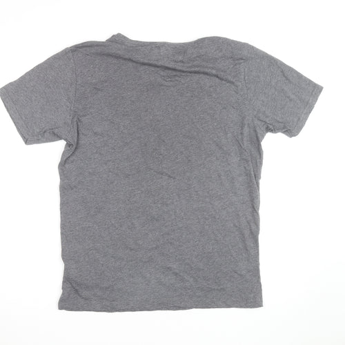 Crosshatch Men’s Grey Sustainable Cotton Crew Neck T-Shirt Size L