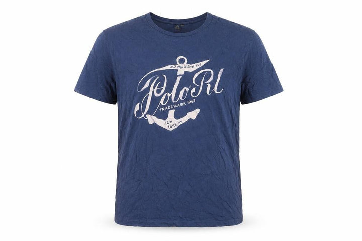 Ralph Lauren Men’s Blue Nautical Graphic Crew Neck Cotton T-Shirt L