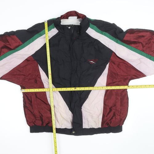 Reebok Men's 90s Multicoloured Bomber Jacket L Retro Sportswear
