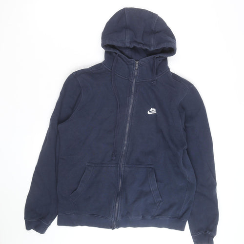 Nike Men's Blue Full Zip Hoodie Medium Fleece Sportswear