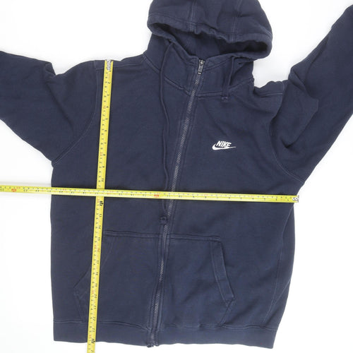Nike Men's Blue Full Zip Hoodie Medium Fleece Sportswear
