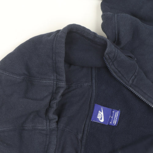 Nike Men's Blue Full Zip Hoodie Medium Fleece Sportswear