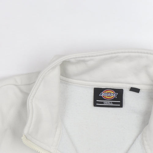 Dickies Men’s White Small 1/4 Zip Fleece Sweatshirt