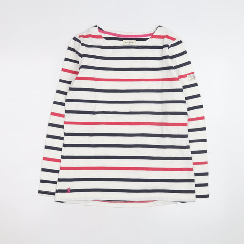 Joules Women’s Multicoloured Striped Long Sleeve Cotton T-Shirt Size 10