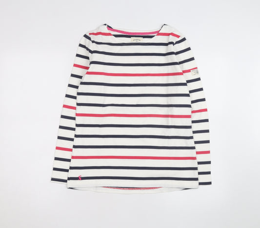 Joules Women’s Multicoloured Striped Long Sleeve Cotton T-Shirt Size 10