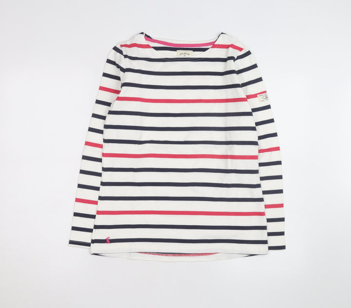 Joules Women’s Multicoloured Striped Long Sleeve Cotton T-Shirt Size 10