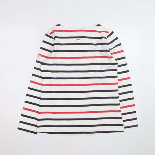 Joules Women’s Multicoloured Striped Long Sleeve Cotton T-Shirt Size 10