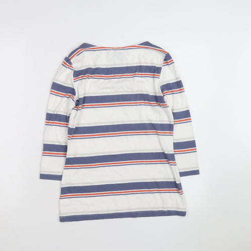 Arabella and Addison Womens Multicoloured Striped 3/4 Sleeve Cotton Top Size 12