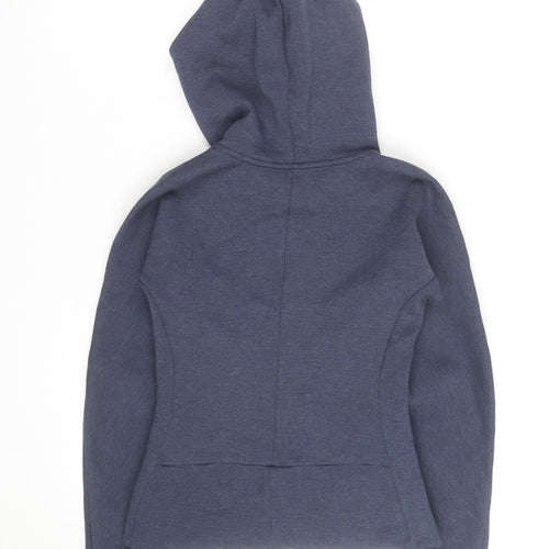 Adidas Girls Blue Full Zip Hoodie - Size 11-12 Years Hooded Sweatshirt