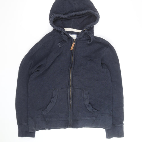 Fat Face Men's Navy Blue Full Zip Hoodie Size M Cotton Blend