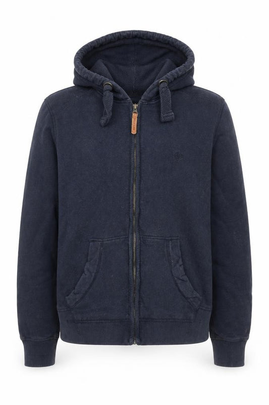 Fat Face Men's Navy Blue Full Zip Hoodie Size M Cotton Blend