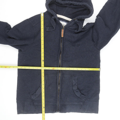 Fat Face Men's Navy Blue Full Zip Hoodie Size M Cotton Blend