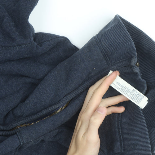 Fat Face Men's Navy Blue Full Zip Hoodie Size M Cotton Blend