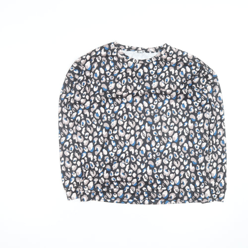 Dunelm Women's Multicoloured Animal Print Long Sleeve Top Size 8