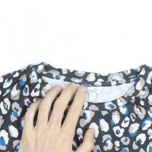 Dunelm Women's Multicoloured Animal Print Long Sleeve Top Size 8