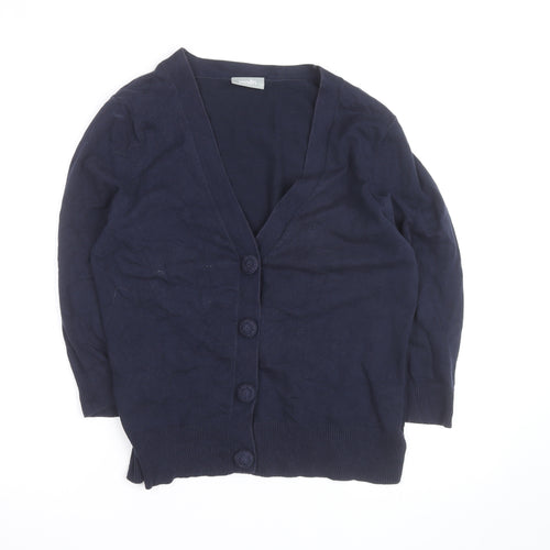Wallis Women’s Blue V-Neck Button Cardigan Size 16