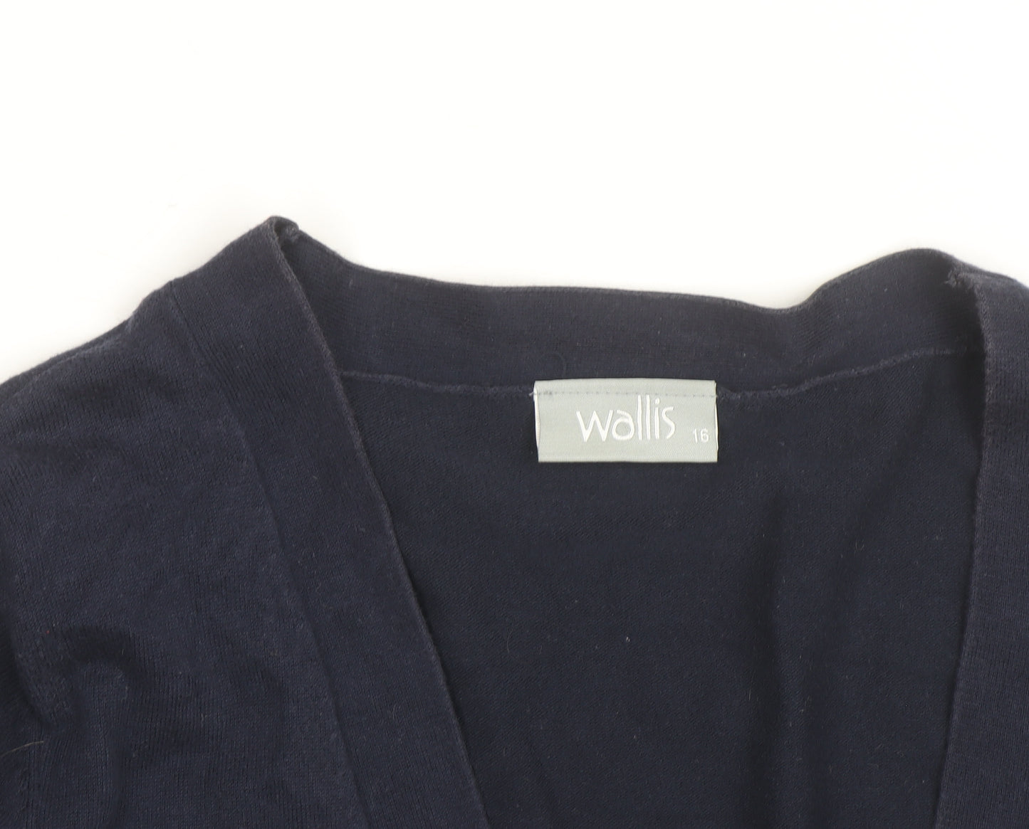 Wallis Women’s Blue V-Neck Button Cardigan Size 16