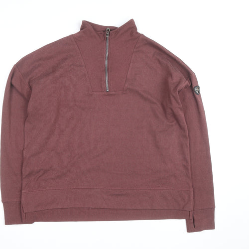 Trespass Men's Brown 1/4 Zip Pullover Sweatshirt Size L